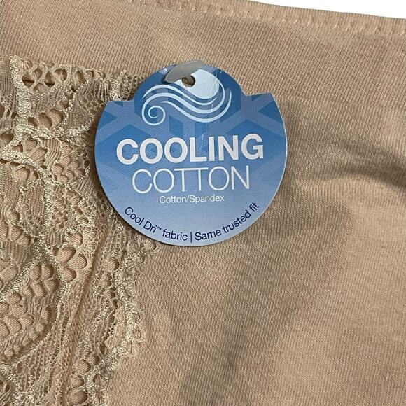 Bali Comfort Revolution Lace Desire Underwear Panty Size M/6 Hi Cut DFCD62 Tan - Picture 5 of 9